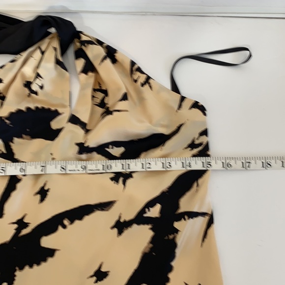 Milly Keyhole Pleated Front Halter Dress Sz 10 - Picture 8 of 9